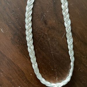 Banana Republic Silver Braided Chain Necklace
